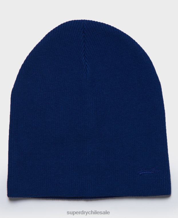 hombres Superdry azul gorro con logo vintage 2R68Z1807