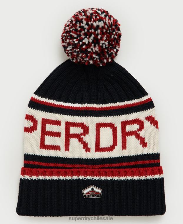 hombres Superdry azul oscuro gorro con logo 2R68Z1841