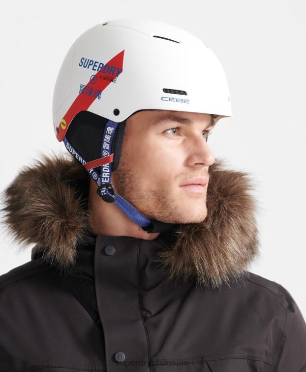 hombres Superdry blanco casco cebe pow mips 2R68Z1396