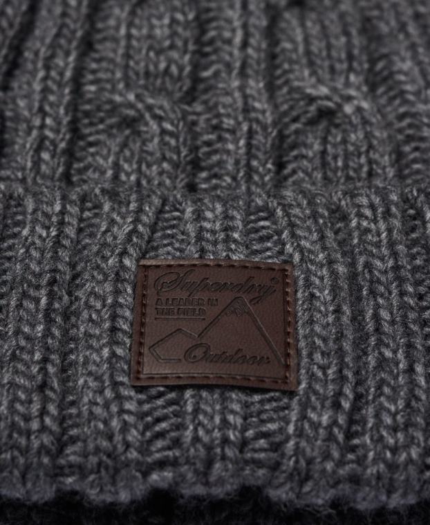 hombres Superdry gris gorro arrastrero 2R68Z1814