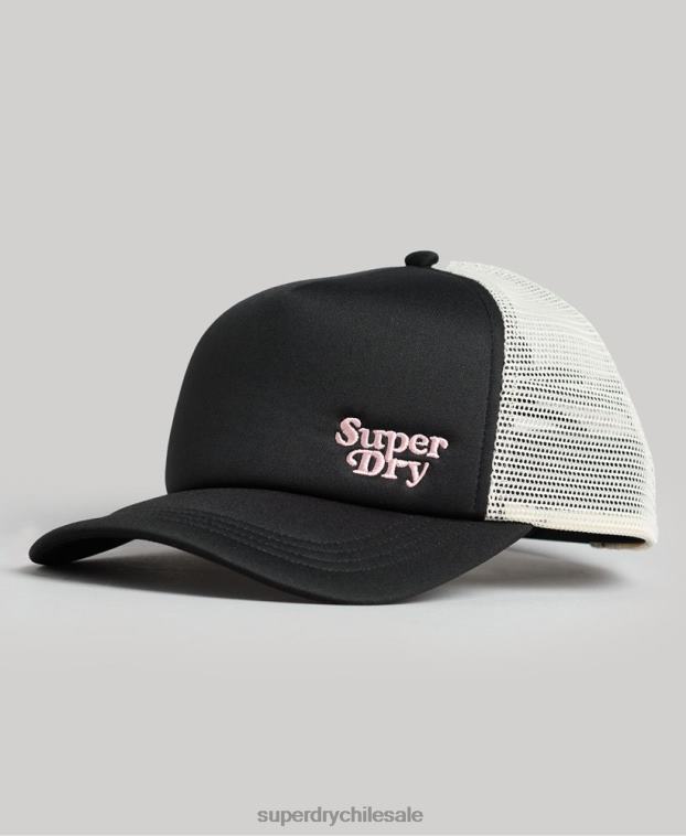 hombres Superdry gris oscuro gorra de camionero marcador 2R68Z1720