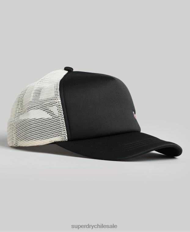 hombres Superdry gris oscuro gorra de camionero marcador 2R68Z1720
