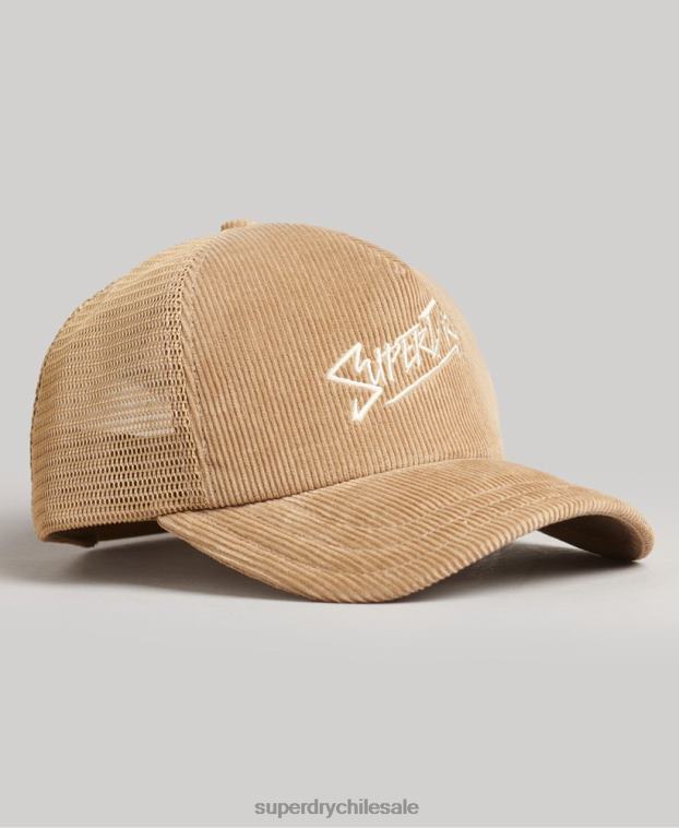 hombres Superdry marrón gorra de cordón de la marca vintage 2R68Z1623