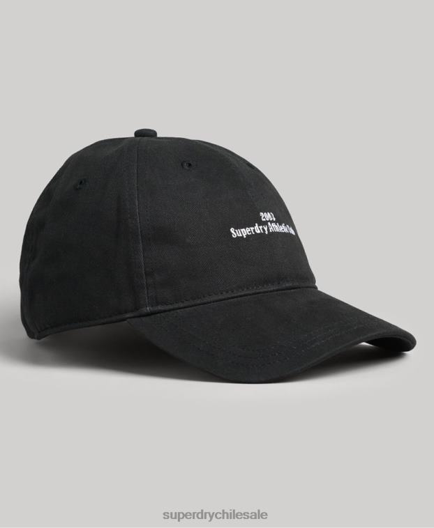 hombres Superdry negro gorra de béisbol esencial 2R68Z1626