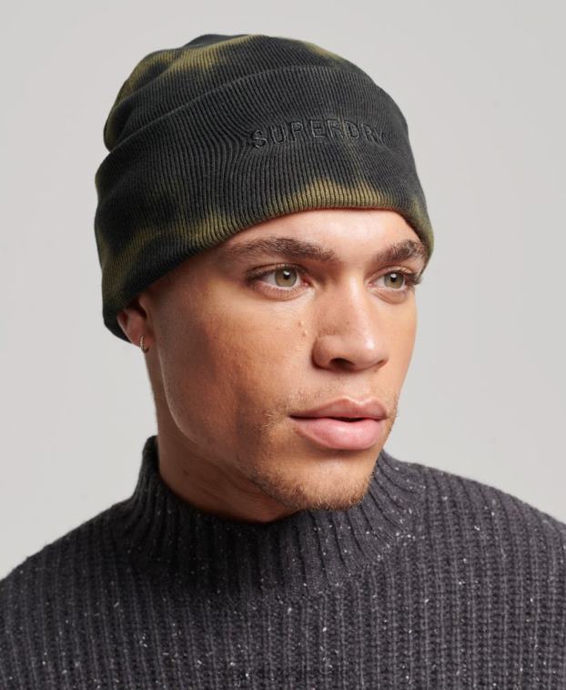 hombres Superdry negro gorro teñido 2R68Z1673