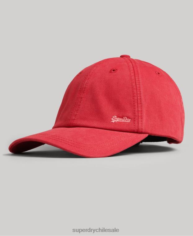 hombres Superdry rojo gorra bordada vintage 2R68Z1644