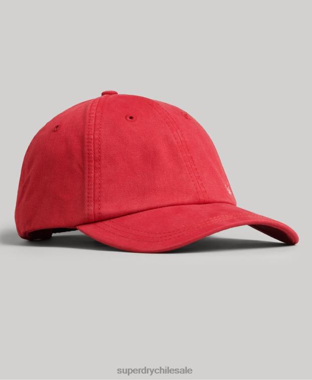 hombres Superdry rojo gorra bordada vintage 2R68Z1644