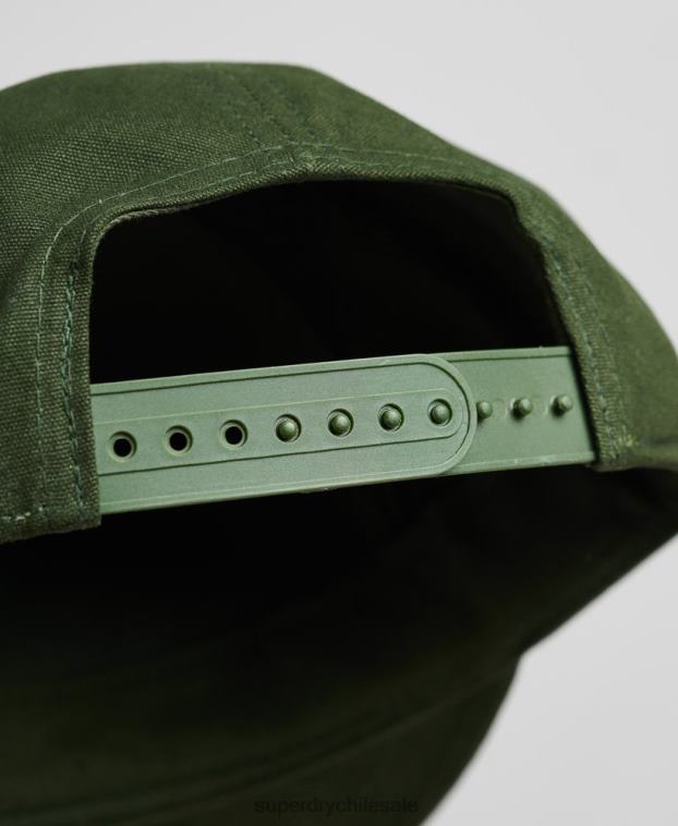 hombres Superdry verde gorra b-boy 2R68Z1746