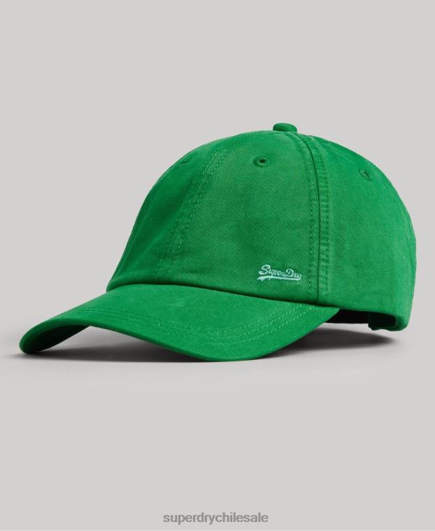 hombres Superdry verde gorra bordada vintage 2R68Z1670