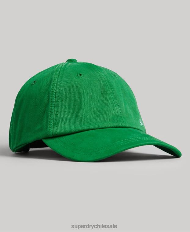 hombres Superdry verde gorra bordada vintage 2R68Z1670