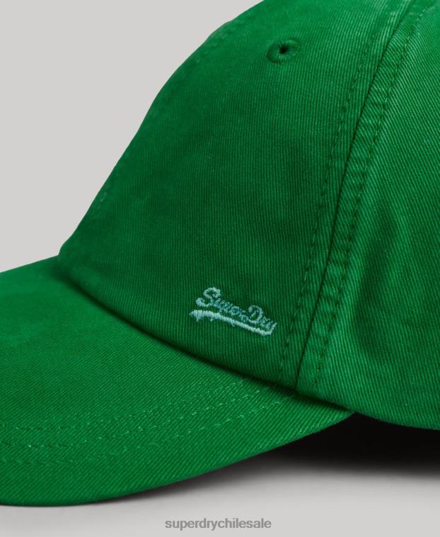 hombres Superdry verde gorra bordada vintage 2R68Z1670