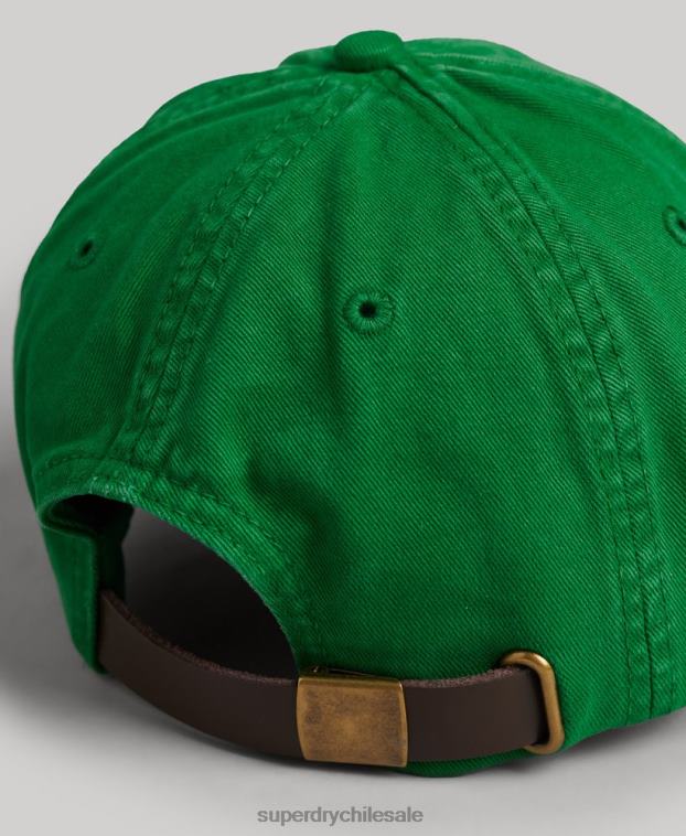 hombres Superdry verde gorra bordada vintage 2R68Z1670