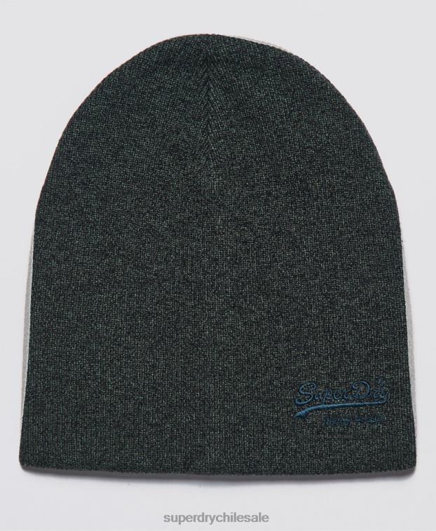 hombres Superdry verde gorro clásico con logo vintage 2R68Z1815