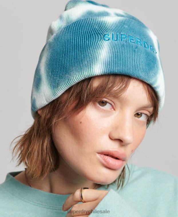 hombres Superdry verde gorro teñido 2R68Z1672