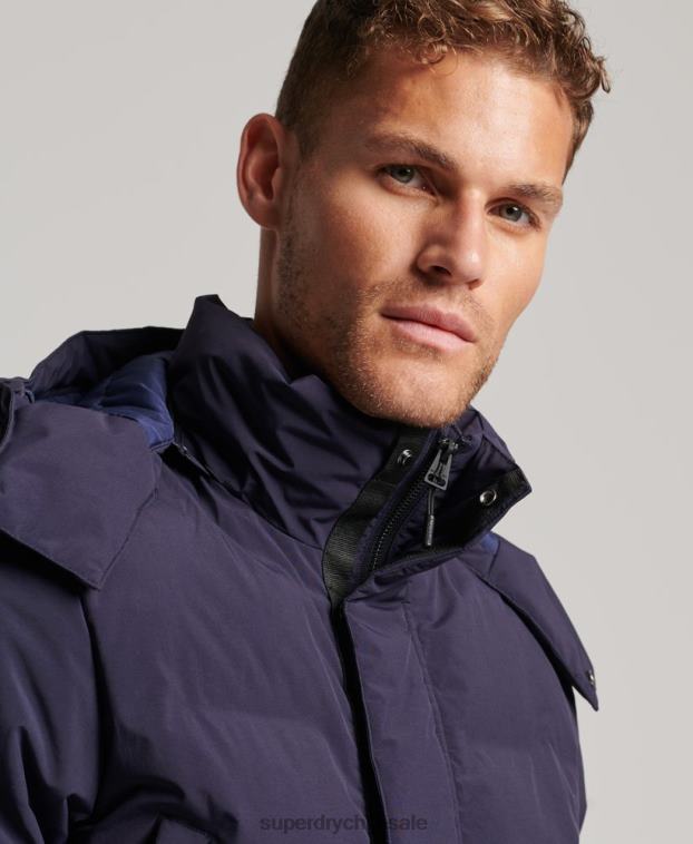 hombres Superdry Armada abrigo acolchado boxy 2R68Z4589