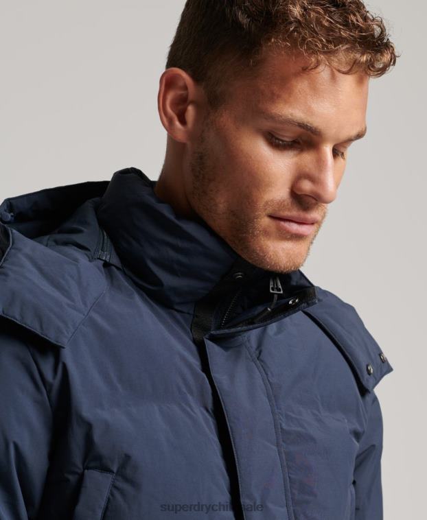 hombres Superdry Armada abrigo acolchado con palangre 2R68Z4583