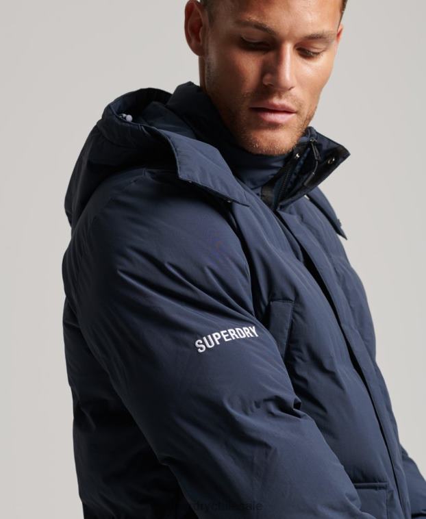 hombres Superdry Armada abrigo acolchado con palangre 2R68Z4583