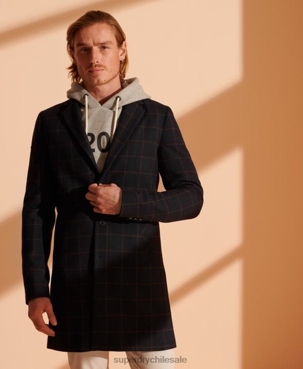 hombres Superdry Armada abrigo de lana base 2R68Z1197