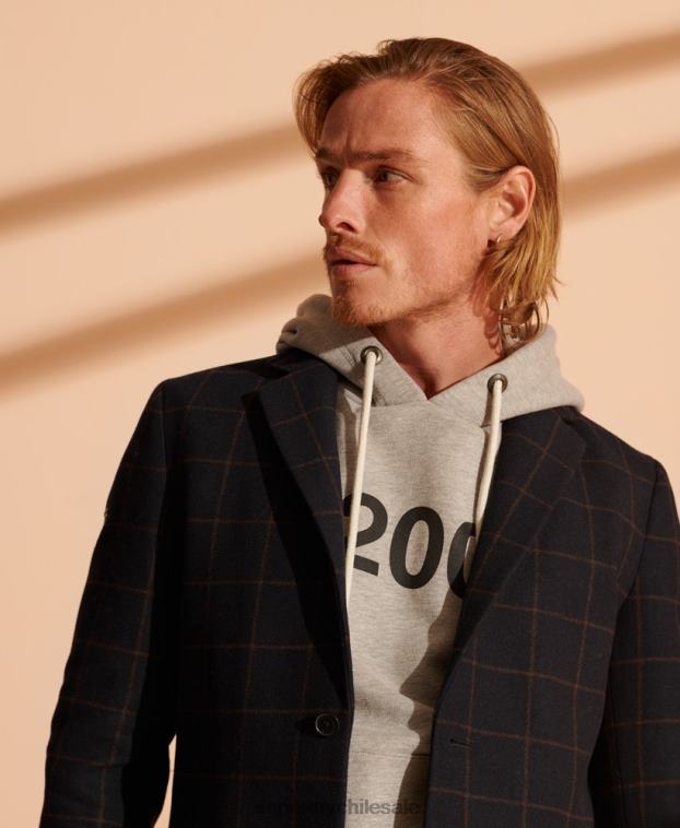 hombres Superdry Armada abrigo de lana base 2R68Z1197