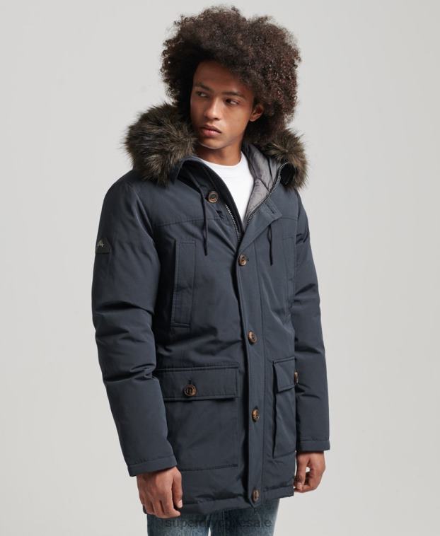 hombres Superdry Armada parka de plumón de rookie 2R68Z4549