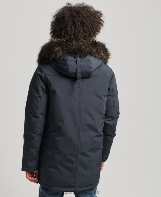 hombres Superdry Armada parka de plumón de rookie 2R68Z4549