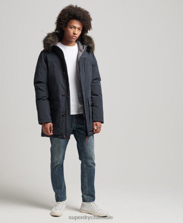 hombres Superdry Armada parka de plumón de rookie 2R68Z4549