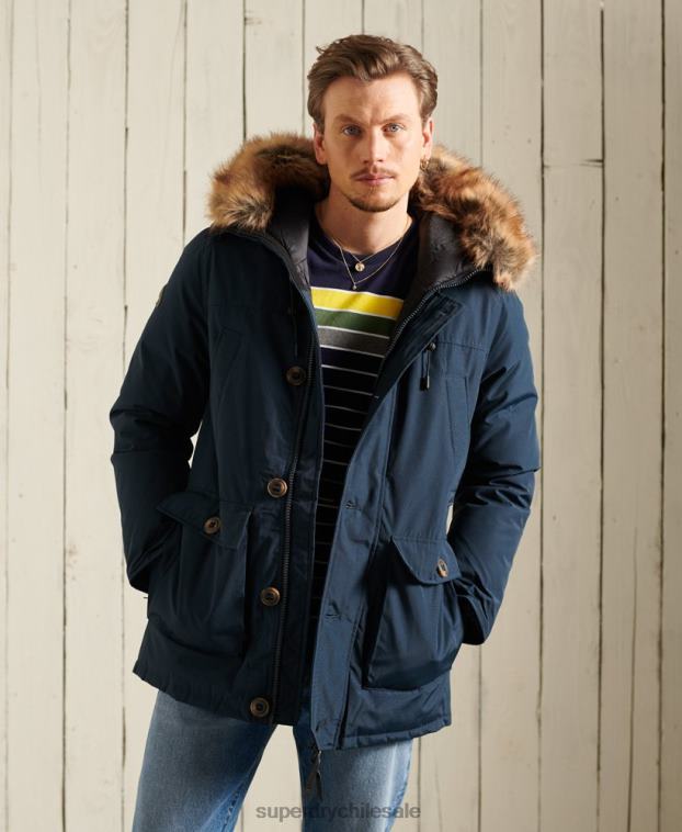 hombres Superdry Armada parka de plumón de rookie 2R68Z4727