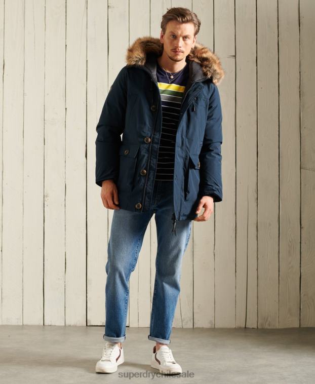 hombres Superdry Armada parka de plumón de rookie 2R68Z4727