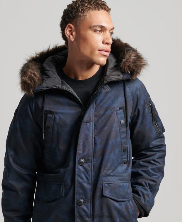 hombres Superdry Armada parka original y vintage 2R68Z4509