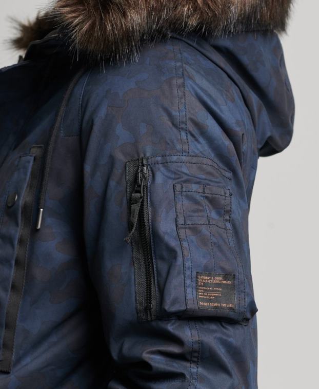 hombres Superdry Armada parka original y vintage 2R68Z4509