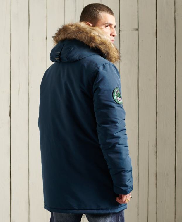 hombres Superdry azul claro parka everest 2R68Z4664