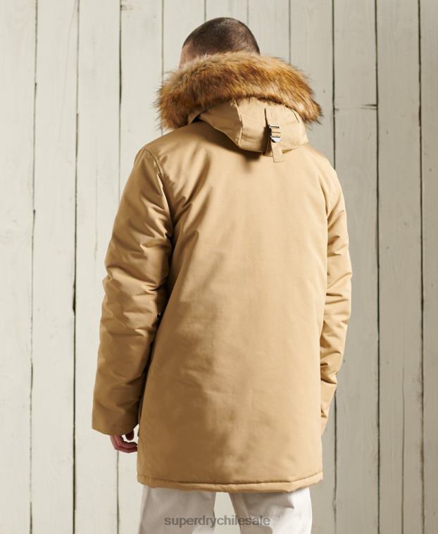 hombres Superdry beige parka everest 2R68Z1079