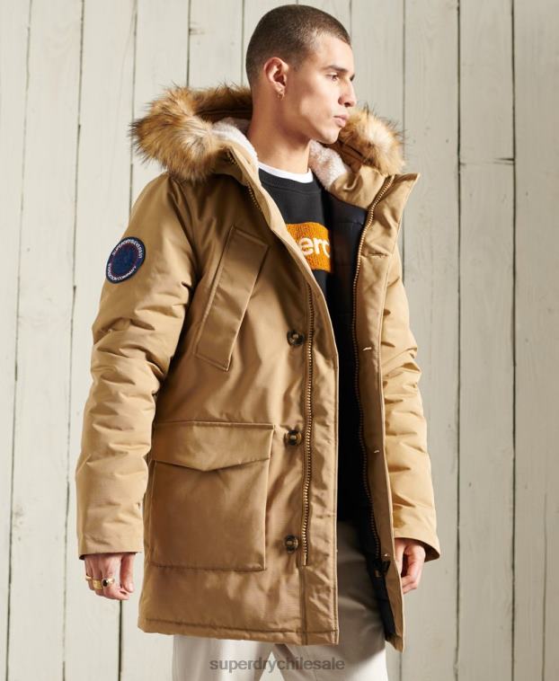 hombres Superdry beige parka everest 2R68Z1079