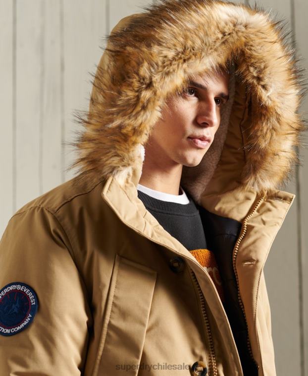 hombres Superdry beige parka everest 2R68Z1079