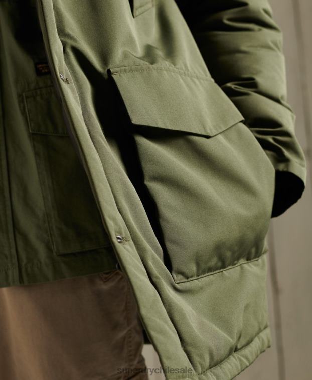 hombres Superdry caqui parka everest 2R68Z1081