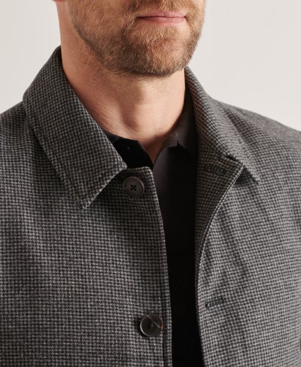 hombres Superdry gris abrigo estudios de lana ligera 2R68Z4624