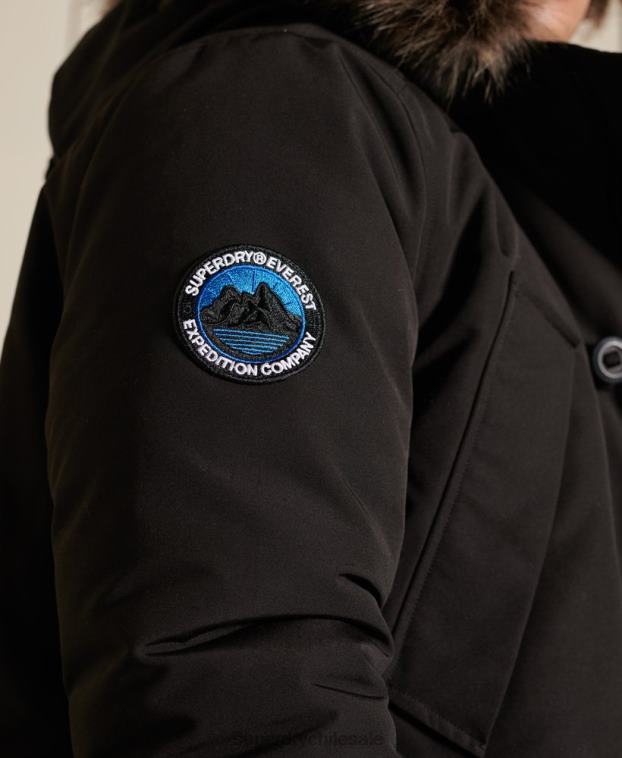 hombres Superdry gris oscuro parka everest 2R68Z1040