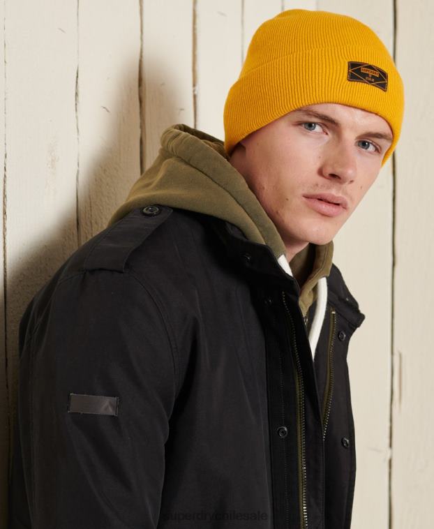 hombres Superdry gris oscuro parka premium militar 2R68Z4576