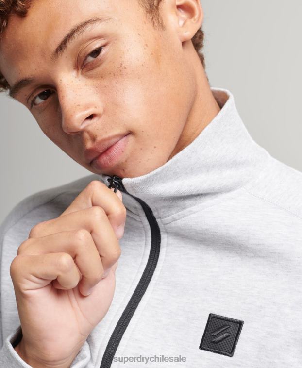 hombres Superdry gris parte superior de la pista de tecnología 2R68Z5096