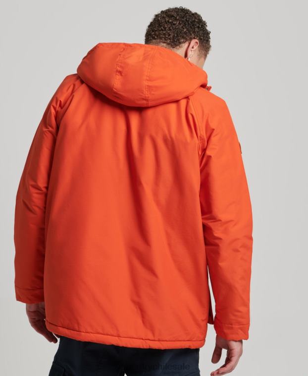 hombres Superdry naranja parka capitonada montaña 2R68Z4532