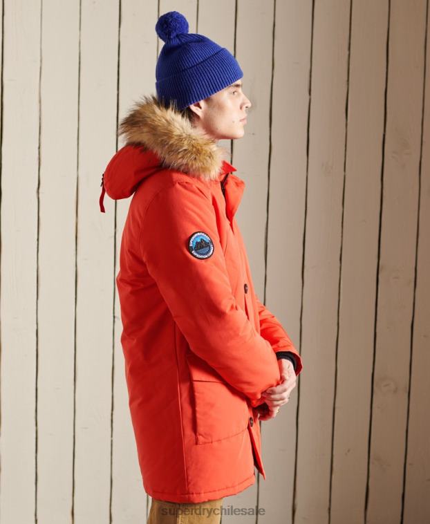 hombres Superdry naranja parka everest 2R68Z1098