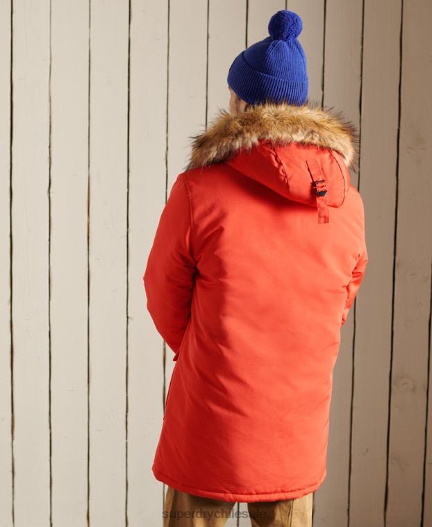 hombres Superdry naranja parka everest 2R68Z1098