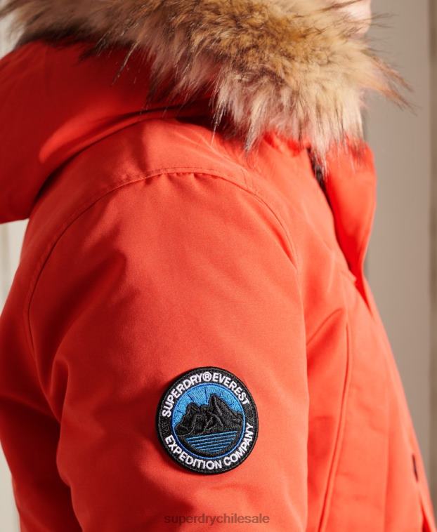 hombres Superdry naranja parka everest 2R68Z1098