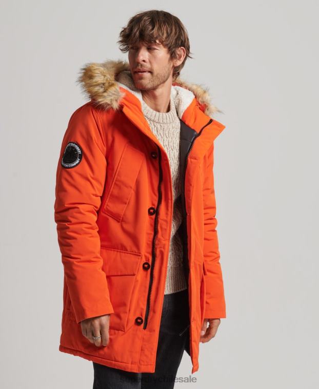 hombres Superdry naranja parka everest 2R68Z1126