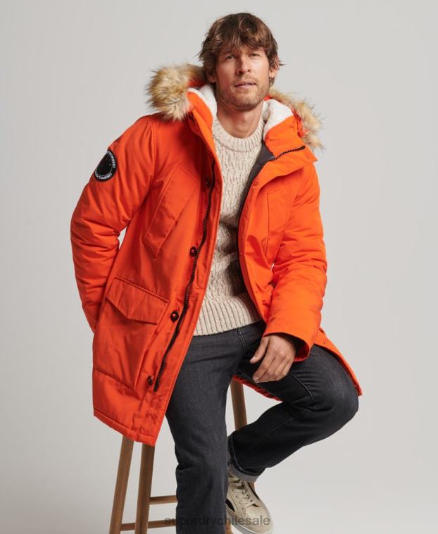 hombres Superdry naranja parka everest 2R68Z1126