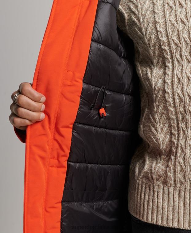 hombres Superdry naranja parka everest 2R68Z1126