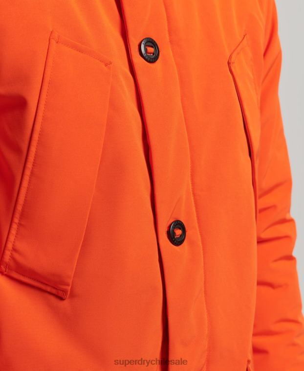hombres Superdry naranja parka everest 2R68Z1126