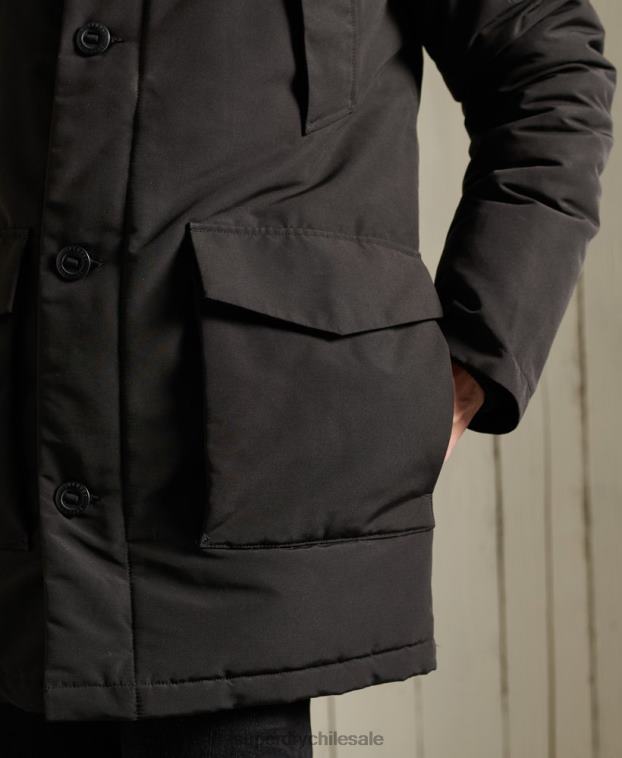 hombres Superdry negro parka everest 2R68Z1157