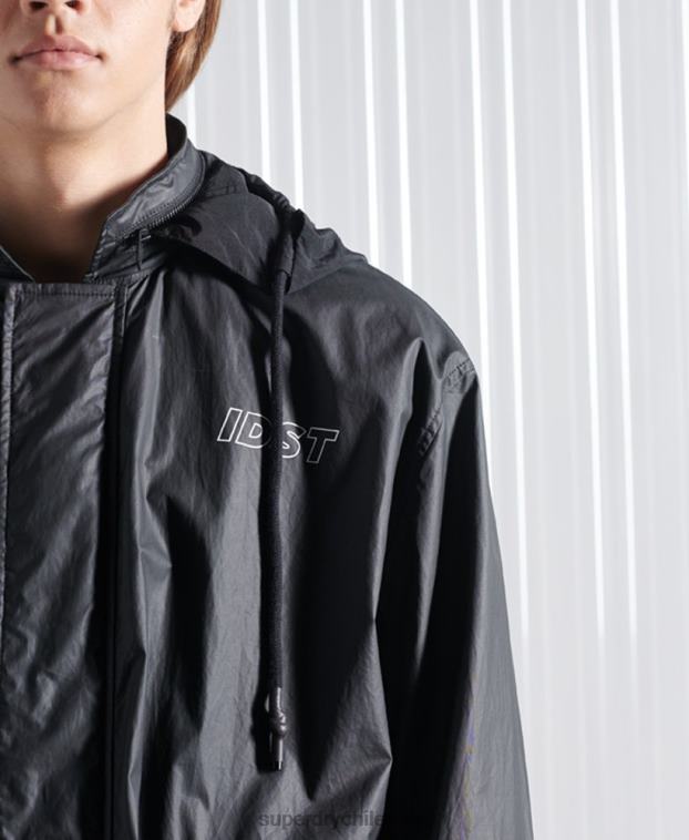 hombres Superdry negro parka sdx freya de edición limitada 2R68Z5552