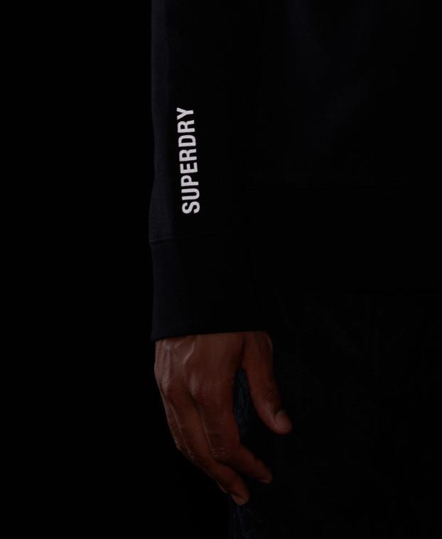 hombres Superdry negro parte superior de la pista de tecnología 2R68Z5087
